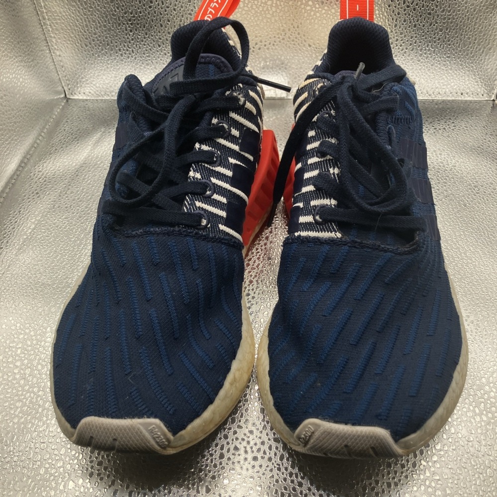 Adidas NMD R2 Mens Size 8 Collegiate Navy Athletic Running Shoes Sneakers